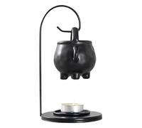 Wax Melt Burner, Ceramic Gothic Cauldron with Handle | Oil Diffuser Candle Aromatherapy Burners | For Office Apartment Bedroom Living Room Bathroom Kitchen Desk Table Holiday Party