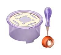 Wax Seal Melting Kit - Electric Heater Pot with Spoon, Complete Wax Sealing Set for Sticks and Beads | DIY Envelope Crafting, Wedding Invitations, Letter Decoration, Artistic Stamps, Personalized
