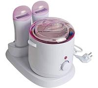 Waxing Pot Waxing Machine 3 in 1 Two-Seater Roller Hot Wax Machine Adjustable Temperature Independent Heating for Brazilian Body Underarm Bikini Chest Legs Face Eyebrow