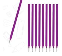 WAXKOP 10 Piezas Recambios Boligrafos Borrables, para Bolígrafos Legami, Morado Recambios Borrables Canetas, Punta de 0,7 mm, Altura 13 cm, Tinta Térmica, Morado