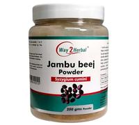 Way2Herbal Jambu Beej en polvo orgánico (200 gramos, paquete de 4)