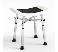 WAYES Silla de Ducha con Soporte Cruzado, 500 Libras, Montaje sin Herramientas, Silla de bañera Ajustable en Altura para Ancianos, Taburete de Ducha Apto para bañera estándar y bañera pequeña