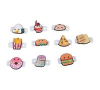 Wayfadacc 10 amortiguadores de choque de alta saturación como forma de dibujos animados para raquetas, control de vibraciones y estilos de diversión, accesorios de juego divertidos, amortiguadores de