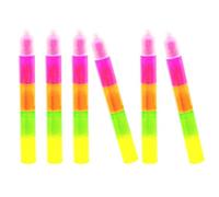 Wayfadacc 6x Star Highlighter Creative Spliting Markers Bism Pen Coloring Marker Bible Marker