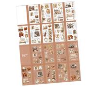 Wayfadacc Adhesivo decorativo de papel estético resistente al agua para diario, botella de agua, álbum de fotos, portátil