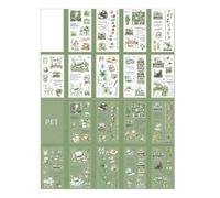 Wayfadacc Adhesivo decorativo de papel estético resistente al agua para diario, botella de agua, álbum de fotos, portátil