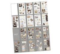 Wayfadacc Adhesivo decorativo de papel estético resistente al agua para diario, botella de agua, álbum de fotos, portátil