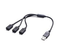 Wayfadacc Cable divisor USB 2.0 macho a 3 puertos tipo C hembra, cable USB de carga y transferencia de datos, convertidor de doble puerto