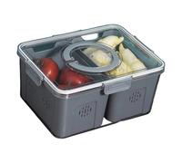 Wayfadacc Caja de almacenamiento transparente con múltiples compartimentos para cocina con separadores extraíbles para una fácil organización