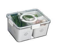 Wayfadacc Caja de almacenamiento transparente con múltiples compartimentos para cocina con separadores extraíbles para una fácil organización