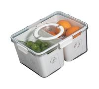 Wayfadacc Caja de almacenamiento transparente con múltiples compartimentos para cocina con separadores extraíbles para una fácil organización