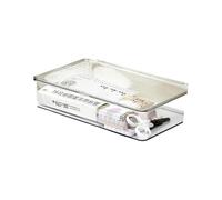 Wayfadacc Caja de escritorio acrílica transparente que ahorra espacio, gran capacidad, organizador apilable para suministros de oficina