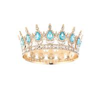 Wayfadacc Coronas brillantes para mujer, diadema de aleación con diamantes de imitación, para bodas, cumpleaños, bailes de graduación y desfiles, 13*14*6cm, Cristal