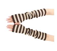 Wayfadacc Elegantes guantes acanalados de puño largo para calentar los brazos, calentadores de manos para mensajes de texto, accesorios para fotos