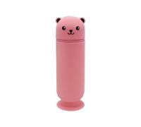 Wayfadacc Estuche de silicona con ventosa, soporte para bolígrafos de oso de dibujos animados, gran capacidad para uso escolar, oficina y hogar, e, 20*7*7cm