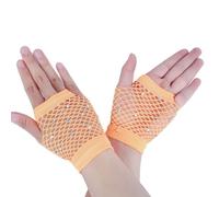 Wayfadacc Guantes cortos de malla brillantes para discotecas, eventos de baile, al aire libre, cómodos, con medio dedo