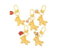 Wayfadacc Juego de 5 llaveros para decoración de bolso de mano para promoción del año de caballo 2026, promoviendo el valor y el éxito, llavero con dije de caballo de la suerte