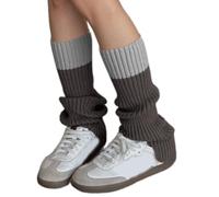 Wayfadacc Mangas De Piernas Bloqueo Color Estético Cubre Calcetines Pierna Punto Acanalado Estiramiento Calcetines Para Otoño Y Invierno Ropa Polaina Coloridas