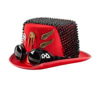 Wayfadacc Sombrero de copa para Coser Industrial Age Design Gear Rivets Top Hat Tema Oscuro para fiestas de Halloween Cosplay Evento