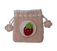 Wayfadacc Sweet Coin Bag - Bolso de punto para cambiar monedero, monedero pequeño tejido a mano para niñas, a, 15*10*1cm