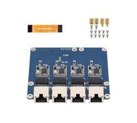 Wayfadacc Tarjeta de expansión de red PCIe de alta compatibilidad con 4 puertos, conectores para reproducir múltiples sistemas PCIe Converter
