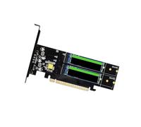 Wayfadacc Tarjeta de expansión PCIe X16 compatible con tarjeta de expansión NVMe 22110 PCIe NVMe para accesorios de capacidad de almacenamiento, adaptador NVMe