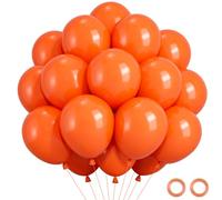 Wayfun 52 Globos Naranjas, 12 Pulgada Globos de Cumpleaños Naranjas, Globo Naranja Látex Globo Helio para Decoracion Cumpleaños Niña Mujer Boda Baby Shower Bautizo Compromiso Halloween Decoracion