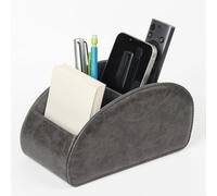 WAYIFON - Soporte de mando a distancia con 5 bolsillos, gran soporte para TV, DVD, llave 4K y mando a distancia Bluray, almacenamiento para bolígrafos, color gris L