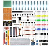 WayinTop Electrónico Starter Kit con Tutorial Español, Breadboard Jumper Cables Puente Kit, LED Emisores Diodos Y Resistencias Kit, PCB Prototipo, Breadboard Fuente para Arduino