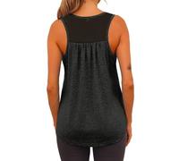 Wayleb Camiseta Deportiva de Tirantes Mujer Espalda de Malla Top Deportivo Mujer Sin Mangas Camisetas de Entrenamiento Transpirable y Ligera para Fitness, Running, Yoga