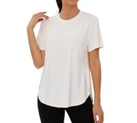 Wayleb Camiseta Deportiva para Mujer Camiseta de Manga Corta Rápido Camisetas de Malla Mujer Yoga Fitness Top Ropa Deportiva Entrenamiento Atlético