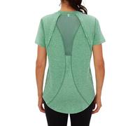 Wayleb Camiseta Deportivo Mujer Camiseta de Manga Corta Camiseta de Secado Rápido Camisetas de Malla Mujer Yoga Fitness Top Ropa Deportiva