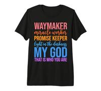 Waymaker Milagro Trabajador Promesa Guardián Jesús Fe Cristiana Camiseta Premium