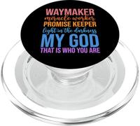 Waymaker Milagro Trabajador Promesa Guardián Jesús Fe Cristiana PopSockets PopGrip para MagSafe