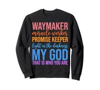 Waymaker Milagro Trabajador Promesa Guardián Jesús Fe Cristiana Sudadera