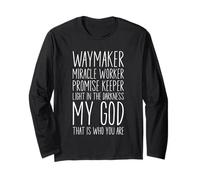 Waymaker Miracle Worker Promise Keeper My God Christian Manga Larga
