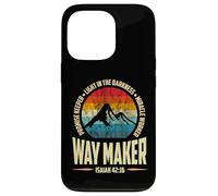 Waymaker Promise Keeper Miracle Worker Christian Men Carcasa para iPhone 13 Pro