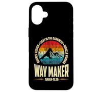 Waymaker Promise Keeper Miracle Worker Christian Men Carcasa para iPhone 16 Plus