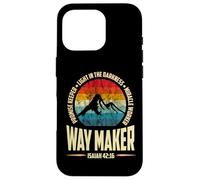 Waymaker Promise Keeper Miracle Worker Christian Men Carcasa para iPhone 16 Pro