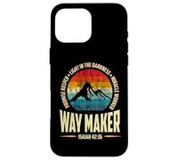Waymaker Promise Keeper Miracle Worker Christian Men Carcasa para iPhone 16 Pro MAX