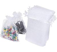 WAYOUTER 100 Piezas bolsitas de Organza 17x23cm Blanco Bolsas de Tul para Regalos Joyas Bodas