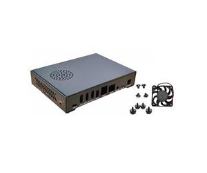 WayPonDEV Caja metálica negra para CM3588 NAS Kit de ordenador monoplaca de código abierto para ordenador CM3588 Network Memory Starter Kit con ventilador