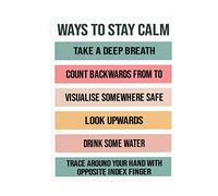 Ways to Stay Calm - Cartel de aluminio para decoración de pared, divertido para el hogar, cocina, bar, habitación, garaje, póster vintage, 30,5 x 20,3 cm