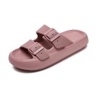 Waysoland Cloud Sliders - Sandalias para mujer y hombre con hebillas ajustables, antideslizantes, de secado rápido, puntera abierta, súper suaves, cómodas, suela gruesa, zapatos para interiores y