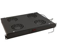 Waytex 37349 - Bandeja de 4 Ventiladores con termostato de 19"