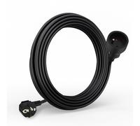Waytex 51021 - Extensor eléctrico (5,00 m, Cable 3 x 1,5 mm2, enchufes 16 A Europe 2P+T con Seguridad Infantil, Certificado CE NF, Color Negro