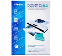 WAYTEX 78273 - Pack de 100 Hojas de plastificación A4, 75 micras, Unisex, Transparente, FR única (Talla del Fabricante: 21 x 29,7 cm)