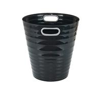 Waytex 931073 - Papelera de oficina negra - Papelera de plástico de diseño moderno para oficina, dormitorio, baño, capacidad 12,5 L, color negro