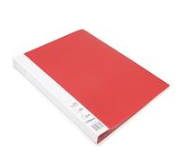 Waytex 931331R - Protector de documentos (A4, 40 fundas, polipropileno, opaca, identificable, 20 bolsillos transparentes), color rojo