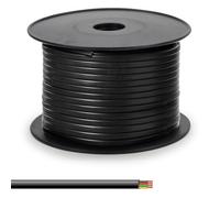 Waytex Bobina de cable plano de 4 conductores RJ11 100,00 m, color negro